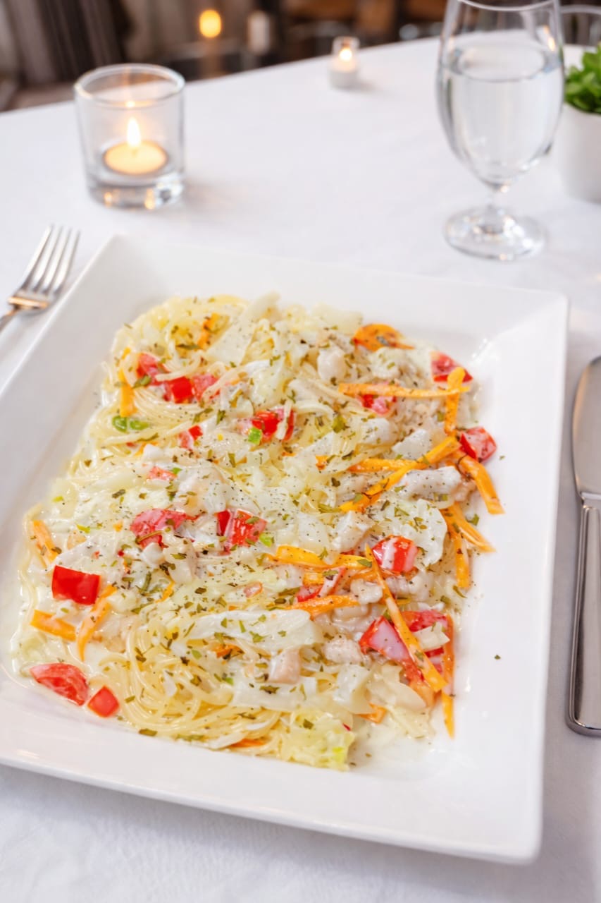 Spaghetti crème aux légumes